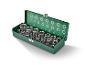 Jeu de douilles Parkside dans un coffret vert.