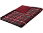 Couverture à carreaux rouges avec doublure sherpa