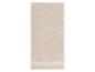 Serviette de bain beige avec une bordure à motif subtil