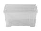 Boîte de rangement en plastique transparent avec couvercle