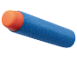 Flèche Nerf bleue avec une pointe orange.