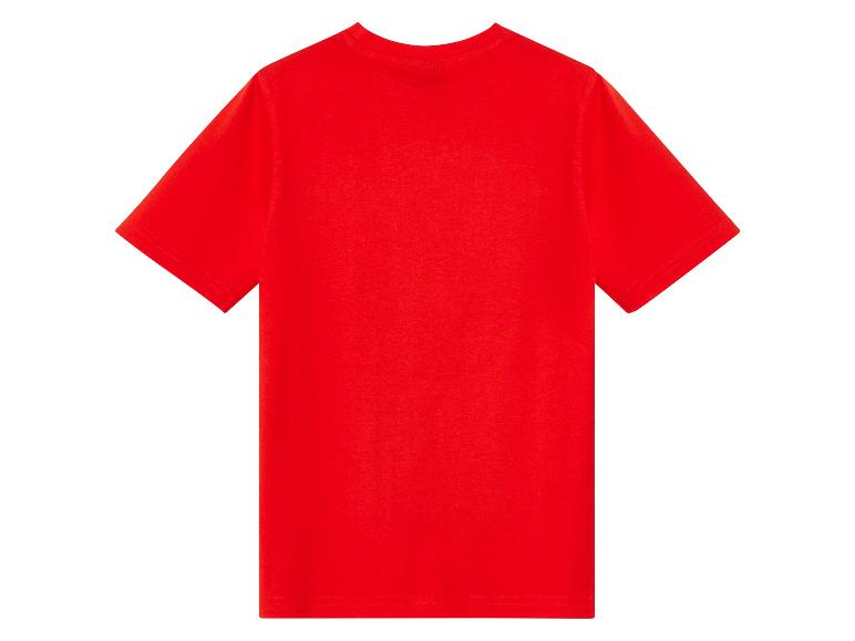 T-shirt rouge uni, vue arrière.
