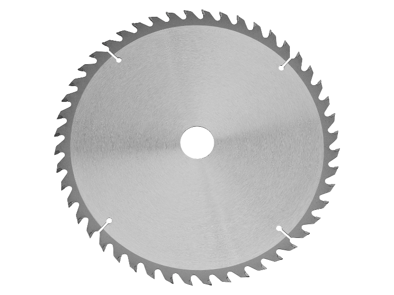 Une lame de scie circulaire en métal pour couper le bois.