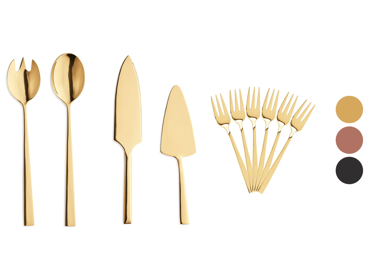 ERNESTO® Couverts à salade, couverts à gâteaux ou fourchettes à gâteaux