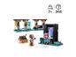 Ensemble LEGO Minecraft avec portail du Nether, deux figurines et des accessoires.