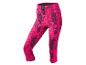 Leggings capri roses à imprimé géométrique.