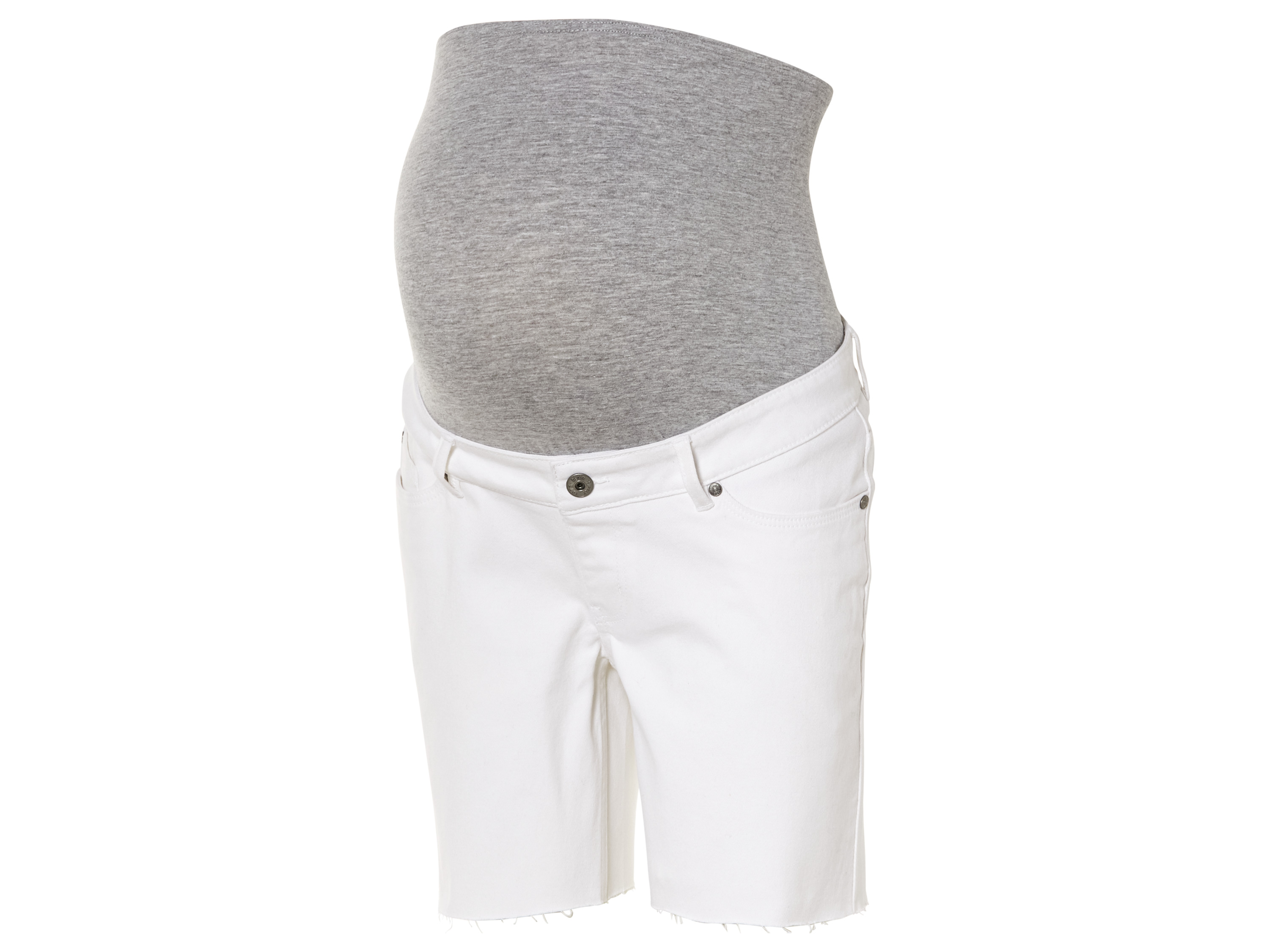esmara® Short de grossesse en jean femme (blanc)