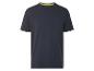 T-shirt bleu marine à col rond.