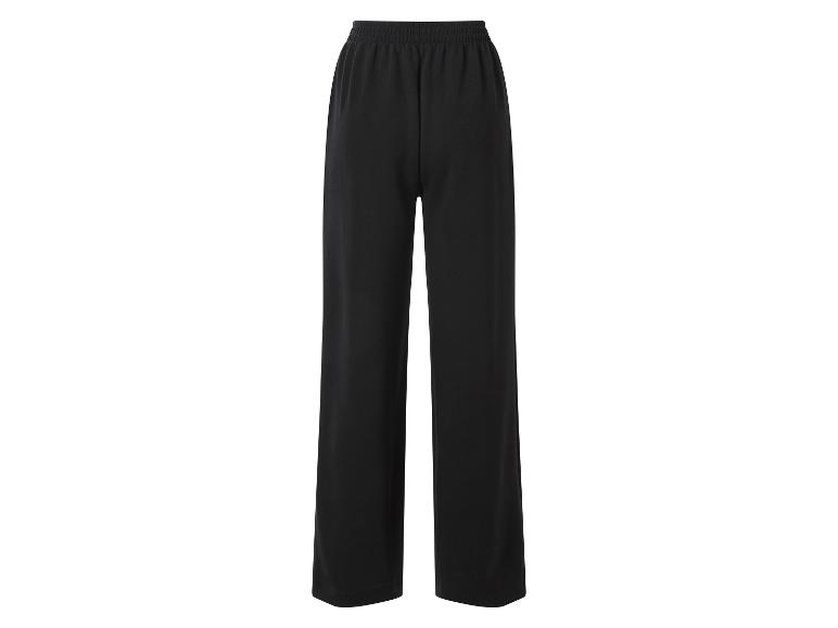 Pantalon noir à jambes larges avec taille élastique
