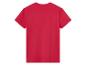 T-shirt rouge à manches courtes, vue arrière.