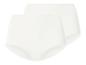 Lot de 2 culottes blanches taille haute pour femme