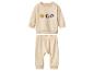Ensemble bébé beige avec sweat-shirt et pantalon, avec imprimés animaux
