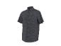 Chemise homme à manches courtes gris foncé avec un motif subtil.