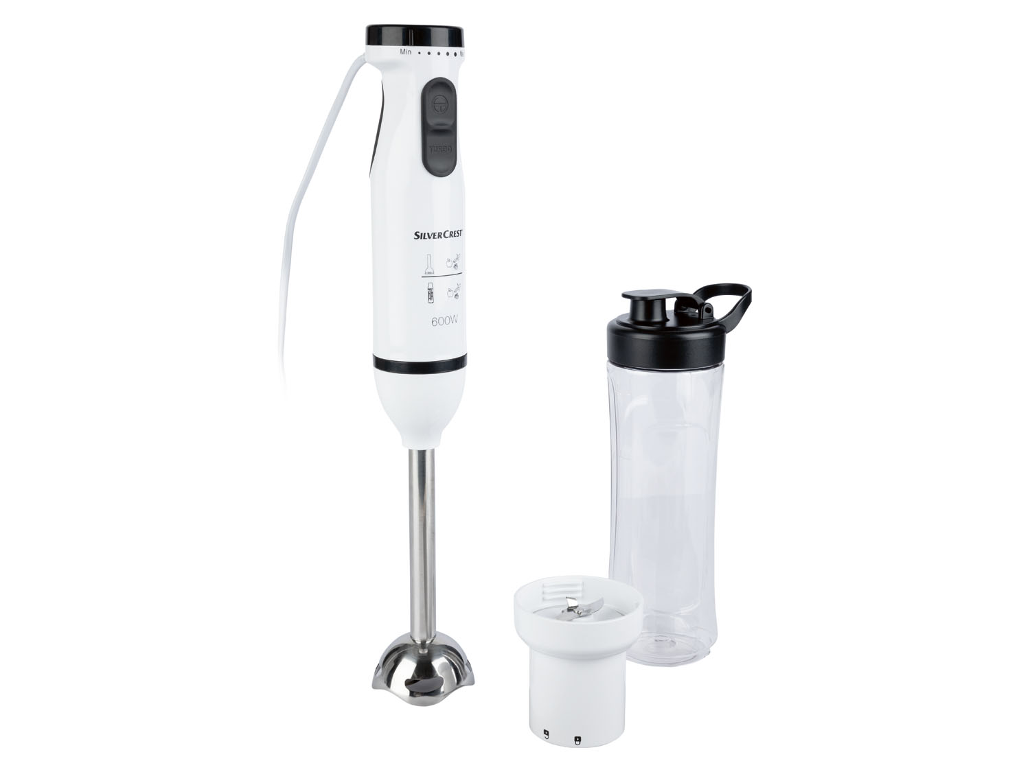 SILVERCREST® KITCHEN TOOLS Mixeur plongeant avec appareil à smoothies SSMS 600 A1, 600 W