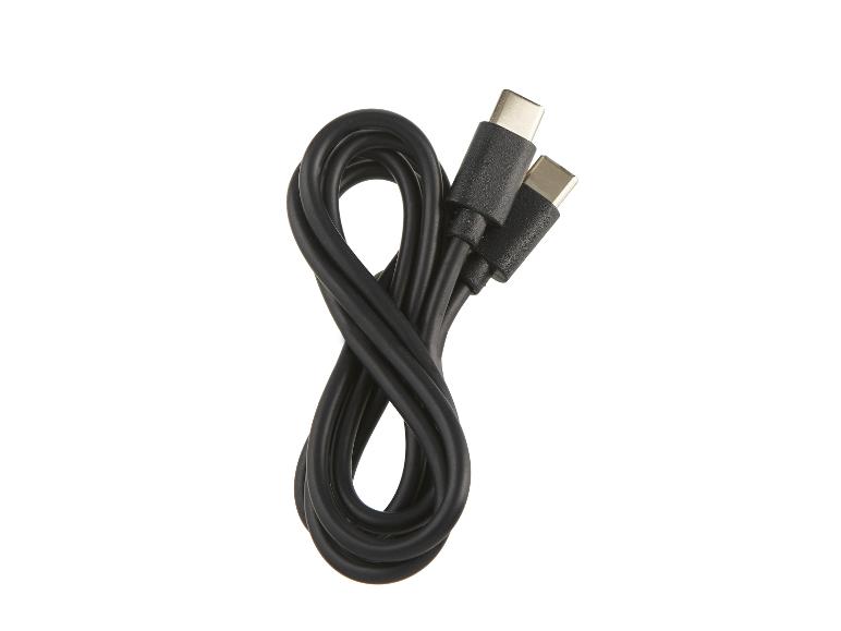 Câble USB-C noir enroulé en forme de huit