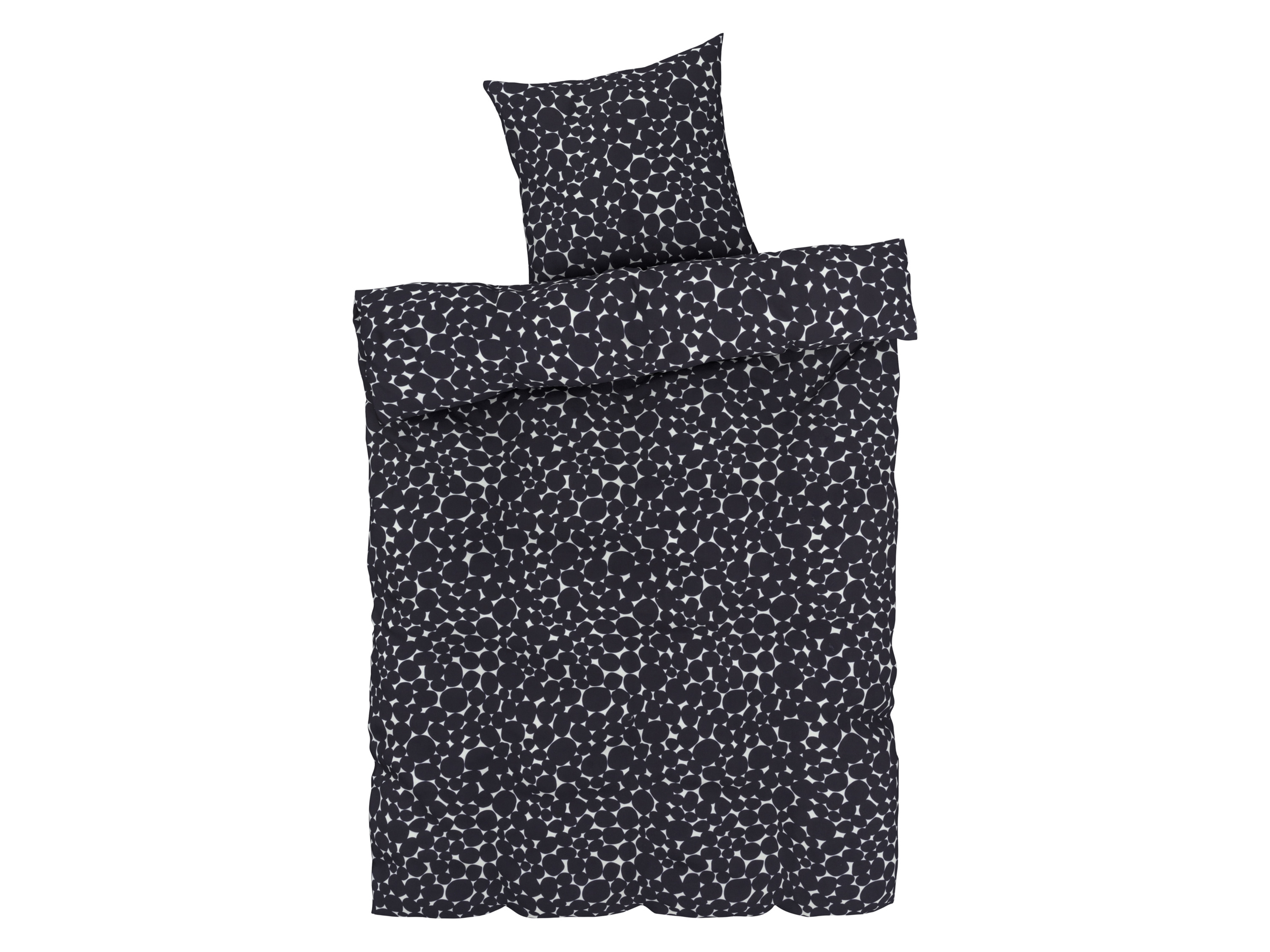 LIVARNO home Parure de lit en satin microfibre, 140 x 200 cm (noir)