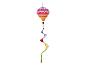 Montgolfière décorative avec rubans colorés