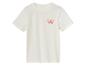 T-shirt blanc à manches courtes avec un imprimé papillon