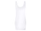 Robe chemise blanche sans manches.
