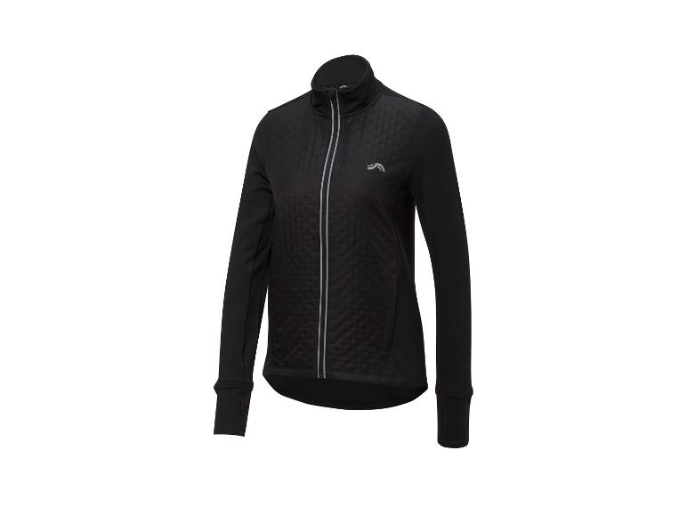 Veste de sport noire avec fermeture éclair et manches longues