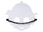 Un masque blanc avec un élastique pour un costume.