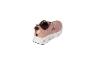 Sneakers roses avec semelle blanche.