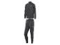 Un survêtement gris Hummel avec un pantalon long et une veste zippée.