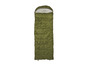 Un sac de couchage vert pour le camping.
