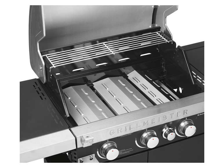 Barbecue à gaz, 3 brûleurs, 4 zones de cuisson
