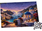 Puzzle représentant un magnifique paysage grec au coucher du soleil.
