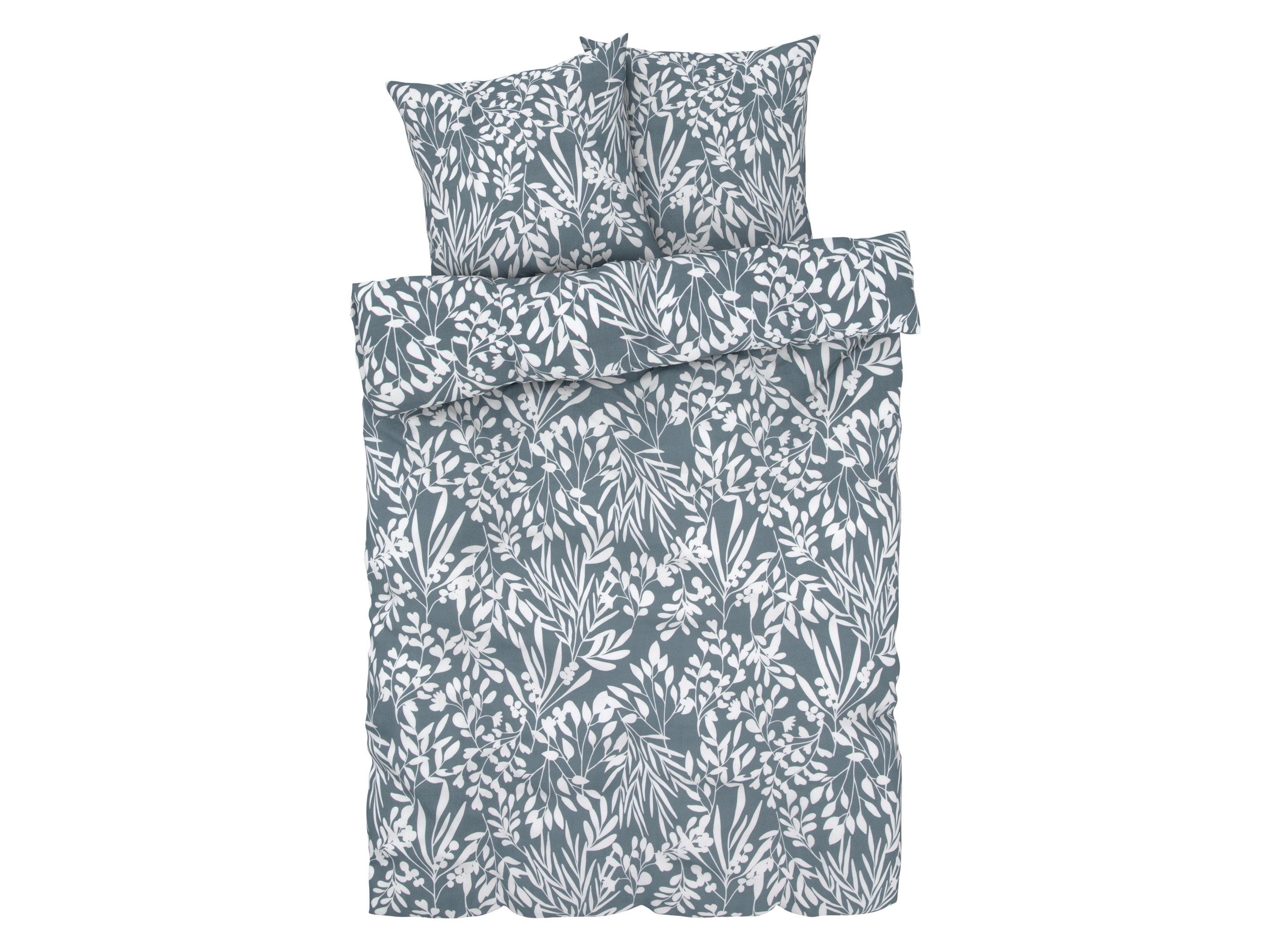 LIVARNO home Parure de lit double face en percale, 240 x 220 cm (vert)