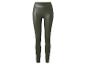 Legging vert foncé en similicuir taille haute