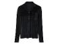 Chemise noire en velours à manches longues.