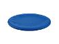 Assiette bleue unie, design simple et moderne.