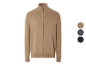 Pull-over zippé pour homme, couleur beige.