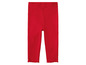 Leggings en tricot rouge pour bébés.