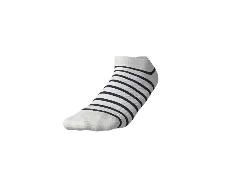 Chaussette de cheville blanche à rayures noires