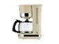 Cafetière beige avec verseuse, avec échelle de mesure jusqu'à 10 tasses.