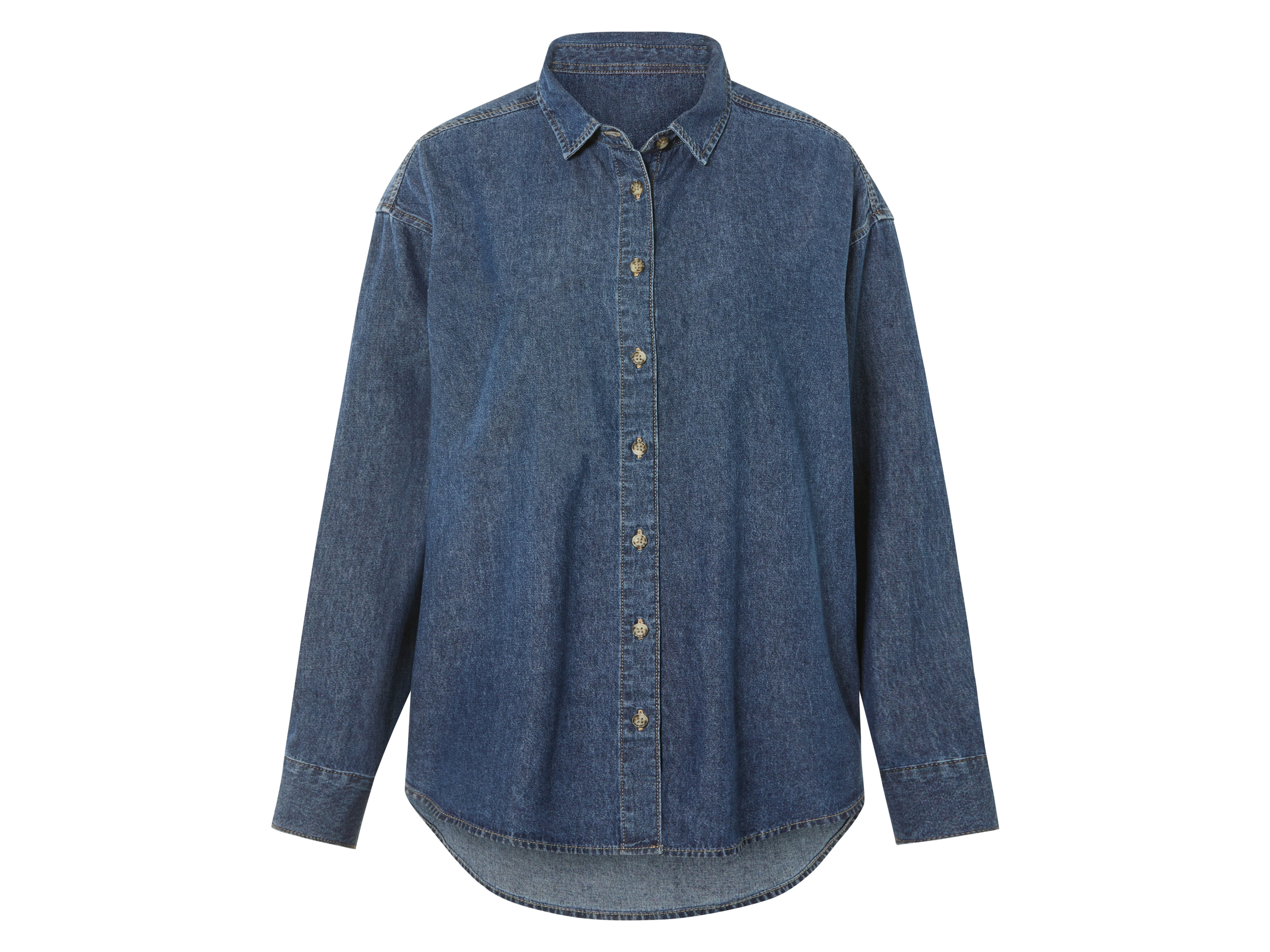 esmara® Chemise en jean femme (bleu, 46)