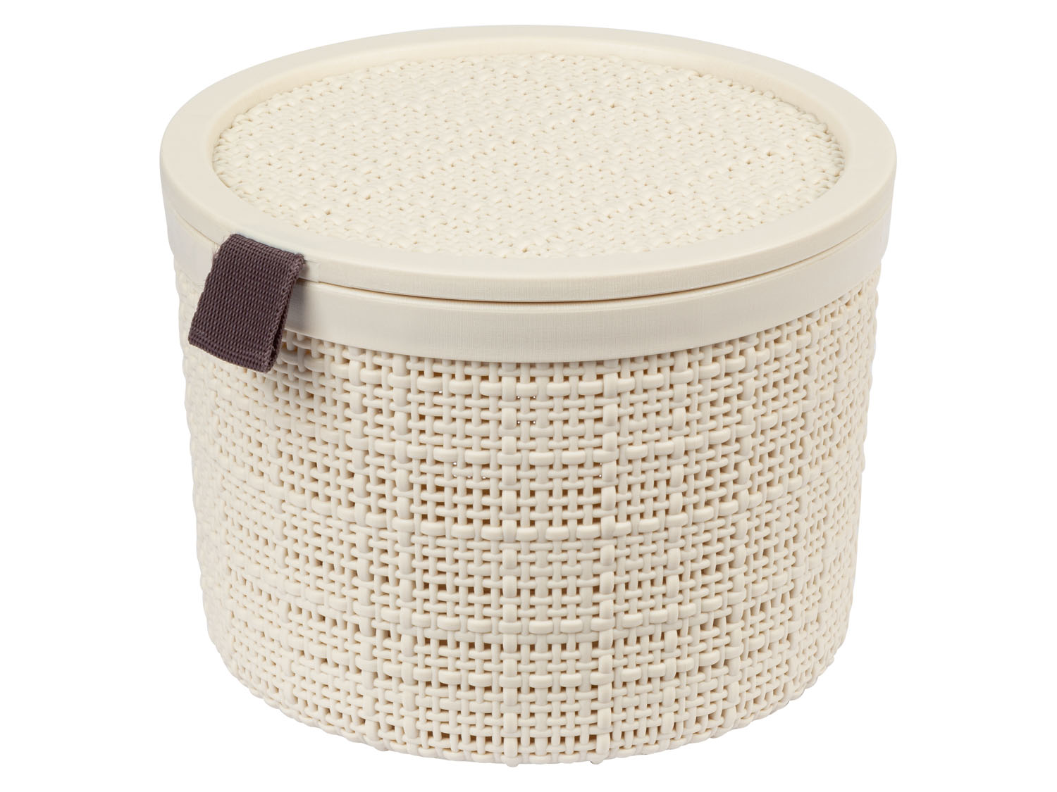 Curver Panière de rangement avec couvercle, 2 L (crème)