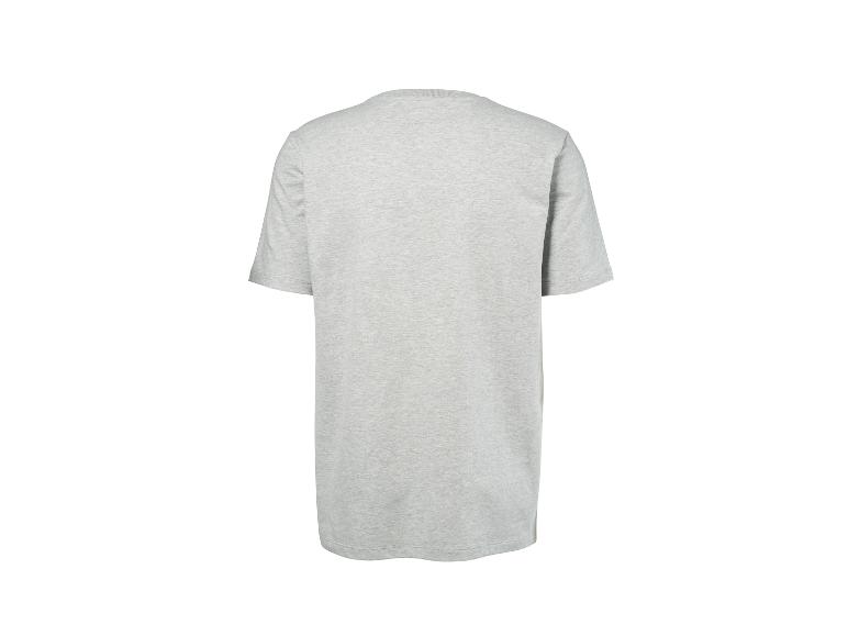 T-shirt gris en coton à manches courtes, vue de dos