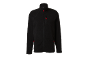 Veste polaire noire avec fermeture éclair et accents rouges
