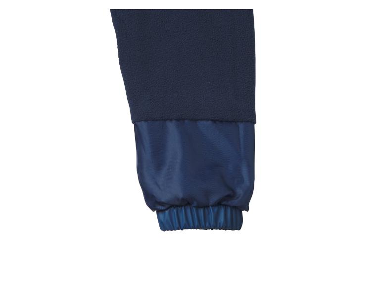 Veste polaire bleue avec poignet élastique