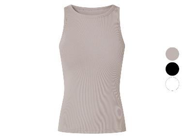 ESMARA® Débardeur côtelé avec soutien-gorge intégré femme