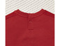 Le dos d'un sweat-shirt rouge avec des boutons.