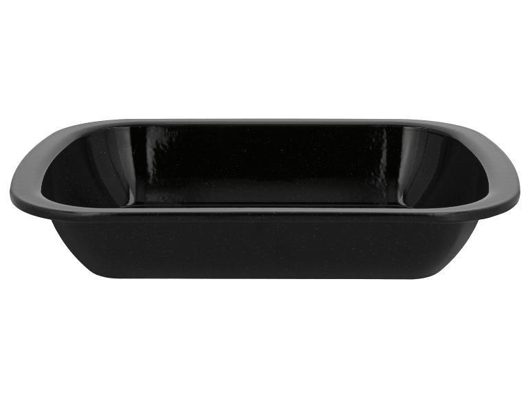 Plat de cuisson rectangulaire émaillé noir