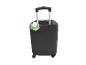 Valise enfant noire à roulettes avec poignée télescopique et graphiques Minecraft.