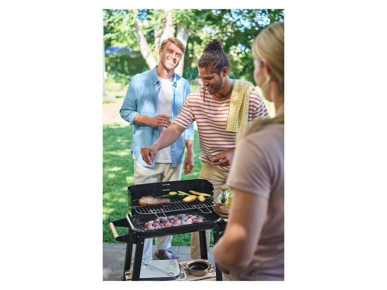 Aller en mode plein écran : GRILLMEISTER Chariot-grill GGW 84 B1, avec étagère en bois - Image 5