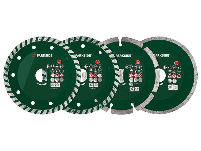 Disques diamantés Parkside pour la coupe.
