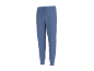 Pantalon de jogging bleu avec poignets élastiques et cordon de serrage à la taille.